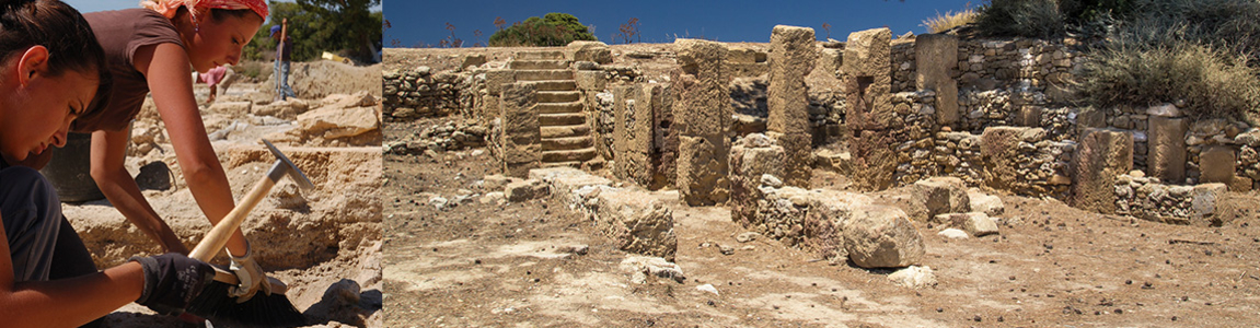 Archeologhe negli scavi