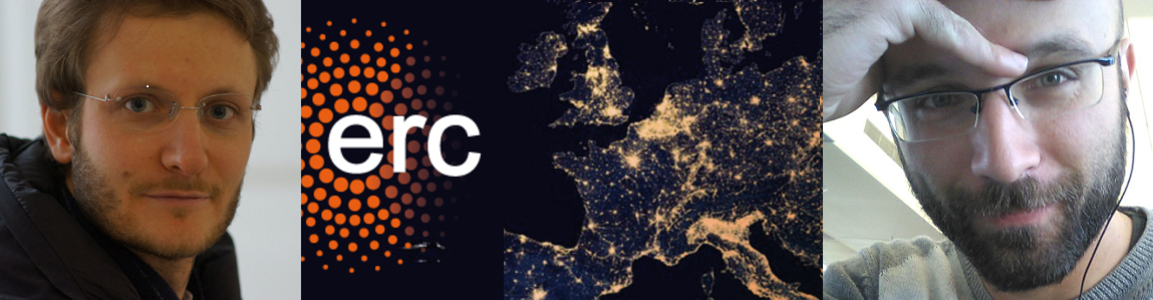 logo erc e ritratti dei due ricercatori
