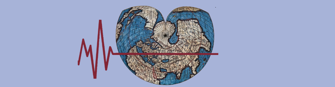immagine della Terra con grafico di elettrocardiogramma