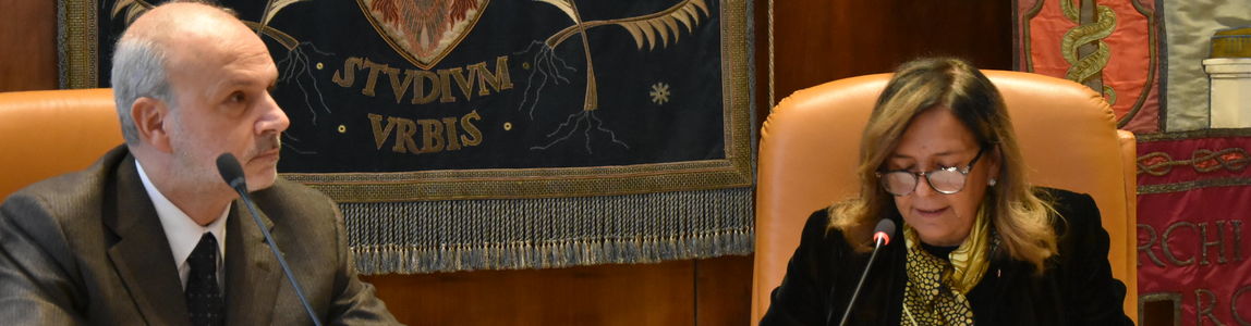 La rettrice Antonella Polimeni e il ministro Orazio Schillaci