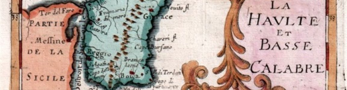 antica carta geografica della Calabria