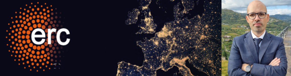 logo dell'European research council e Filippo Berto