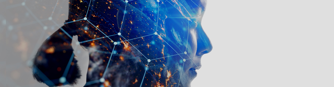 Concept donna nel mondo digitale