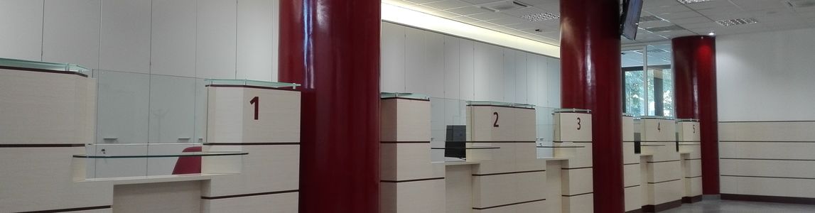 Visuale interna di una sala d'attesa studenti