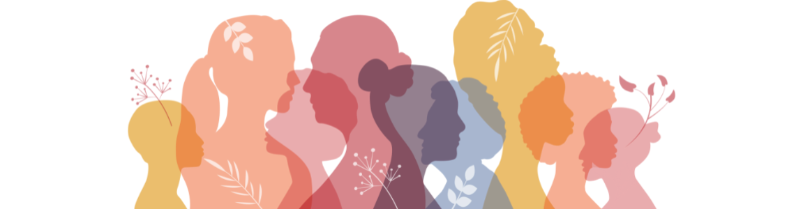disegno in digitale di profili di donne