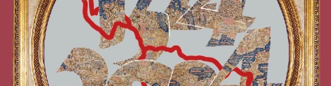 Locandina della mostra con mappa geografica antica