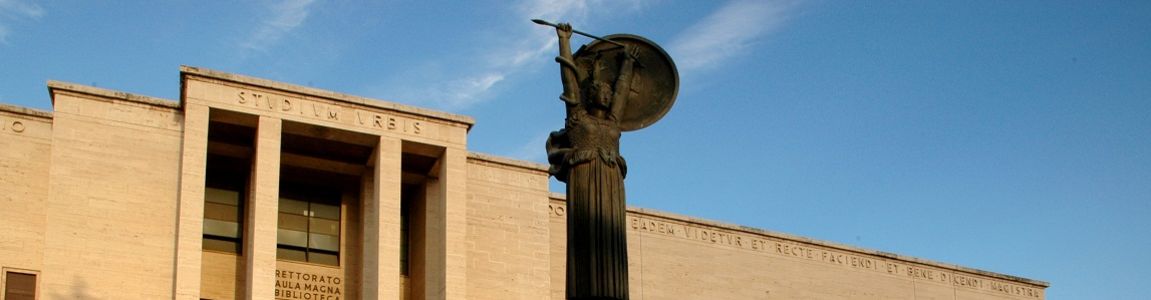 palazzo del rettorato e  statua di minerva