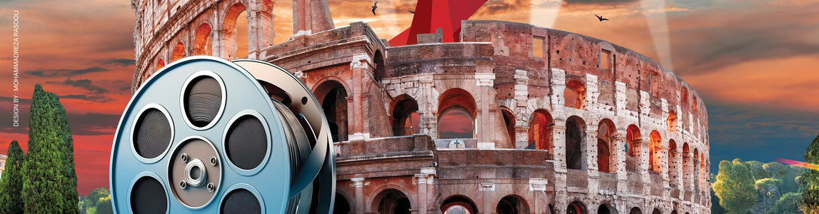 colosseo e bobbina cinematografica