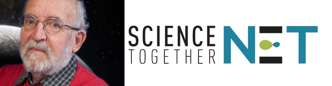 il premio nobel Michael Mayor e il logo di Scienza Net