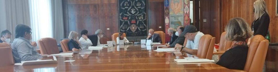 Sala del Senato accademico con i relatori