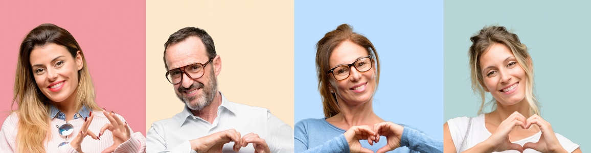 persone con le mani a cuore