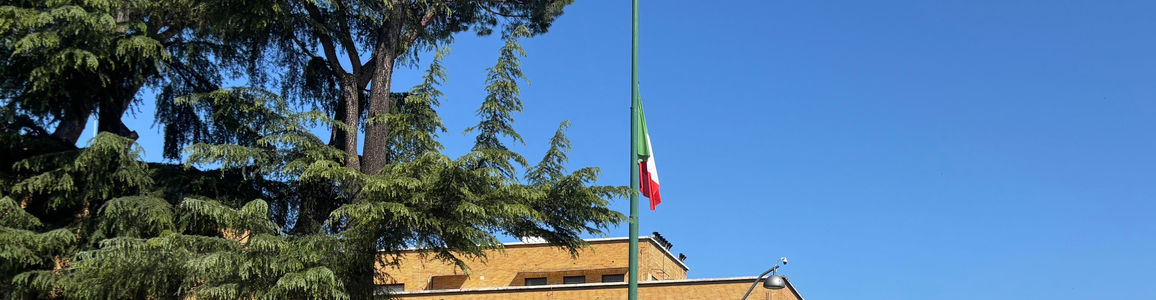 Bandiere a mezz'asta per la scomparsa del Papa