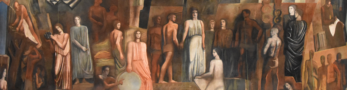 pittura di Mario Sironi in aula magna