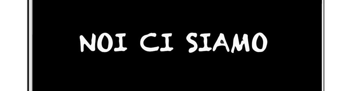 Scritta su lavagna noi ci siamo