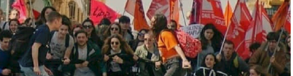 manifestazione di studenti contro la mafia a Palermo