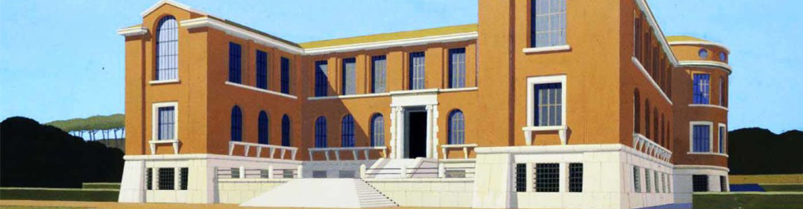 l'edificio di Valle Giulia in un disegno