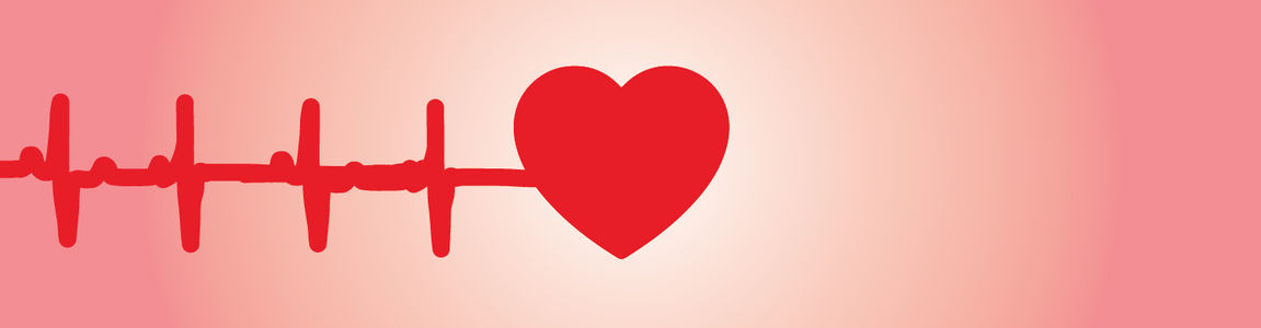 schema di un elettrocardiogramma e cuore stilizzato
