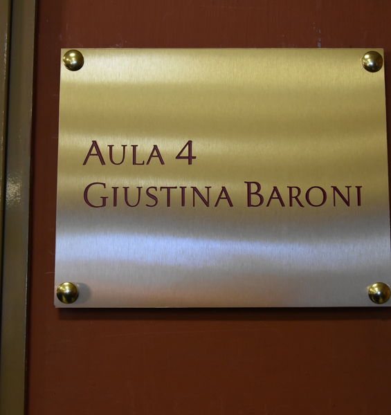 Cerimonia di intitolazione dell’Aula 4 del Dipartimento di Fisica a Giustina Baroni