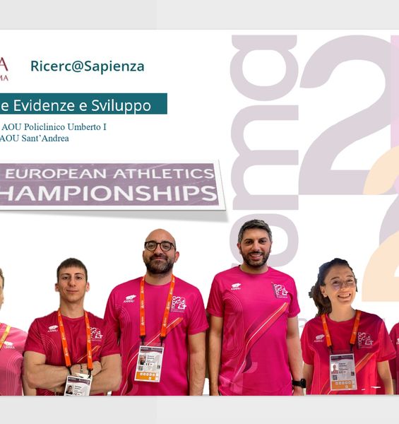 Lo staff riabilitativo di Sapienza agli europei di atletica