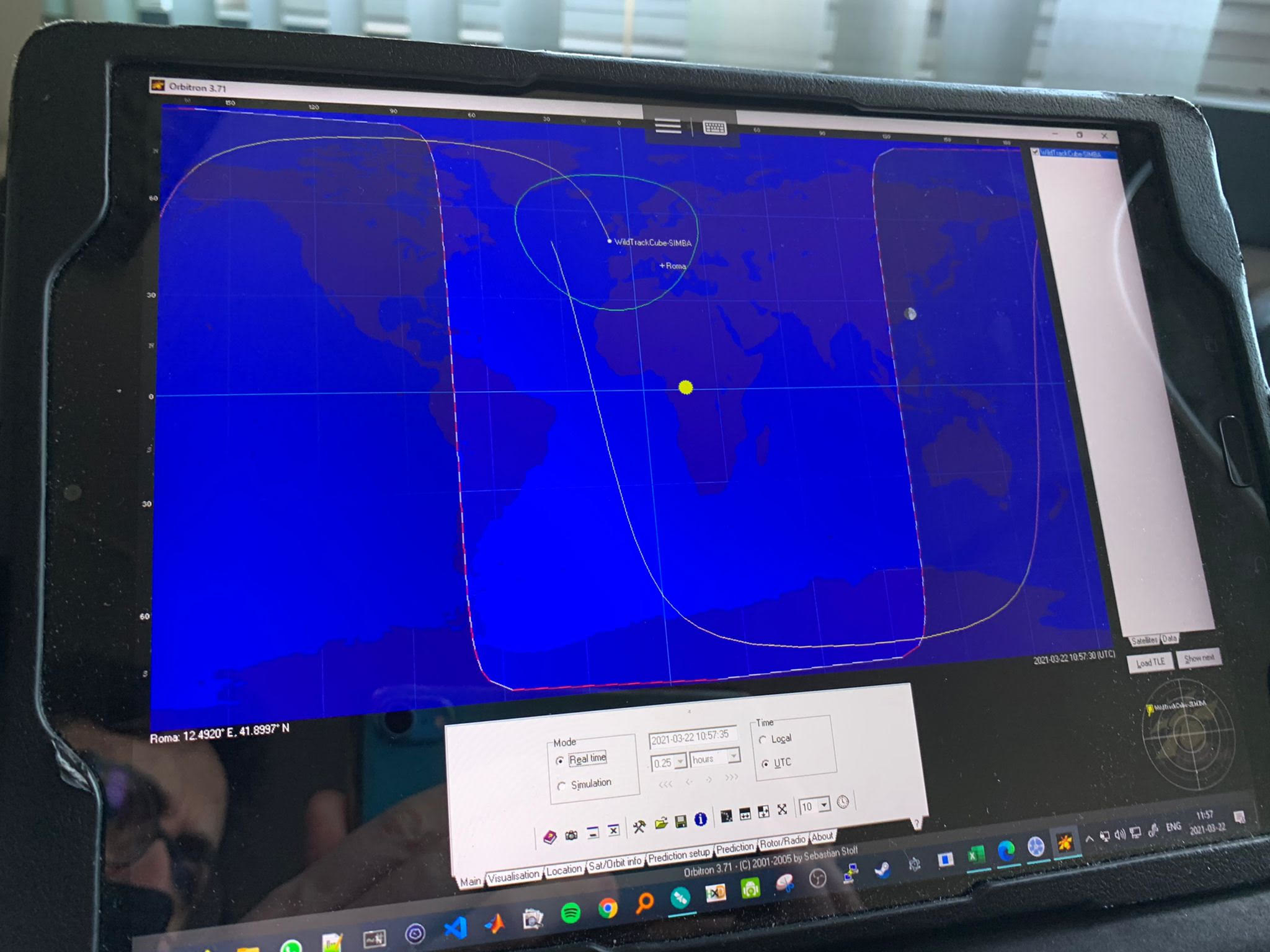 monitoraggio del satellite