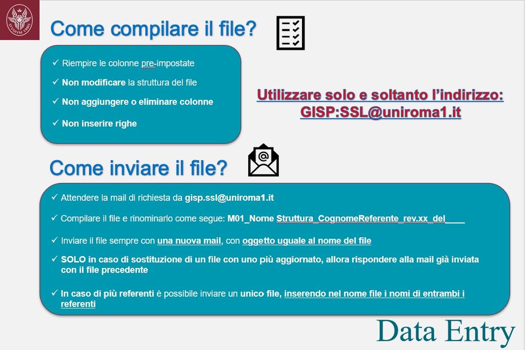 Istruzioni file excel