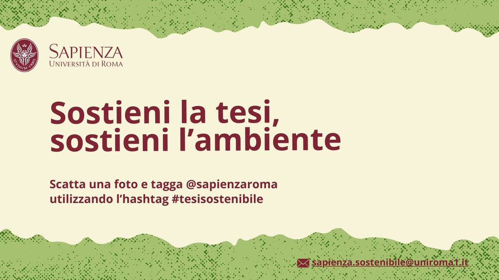 Sostieni la tesi, sostieni l'ambiente