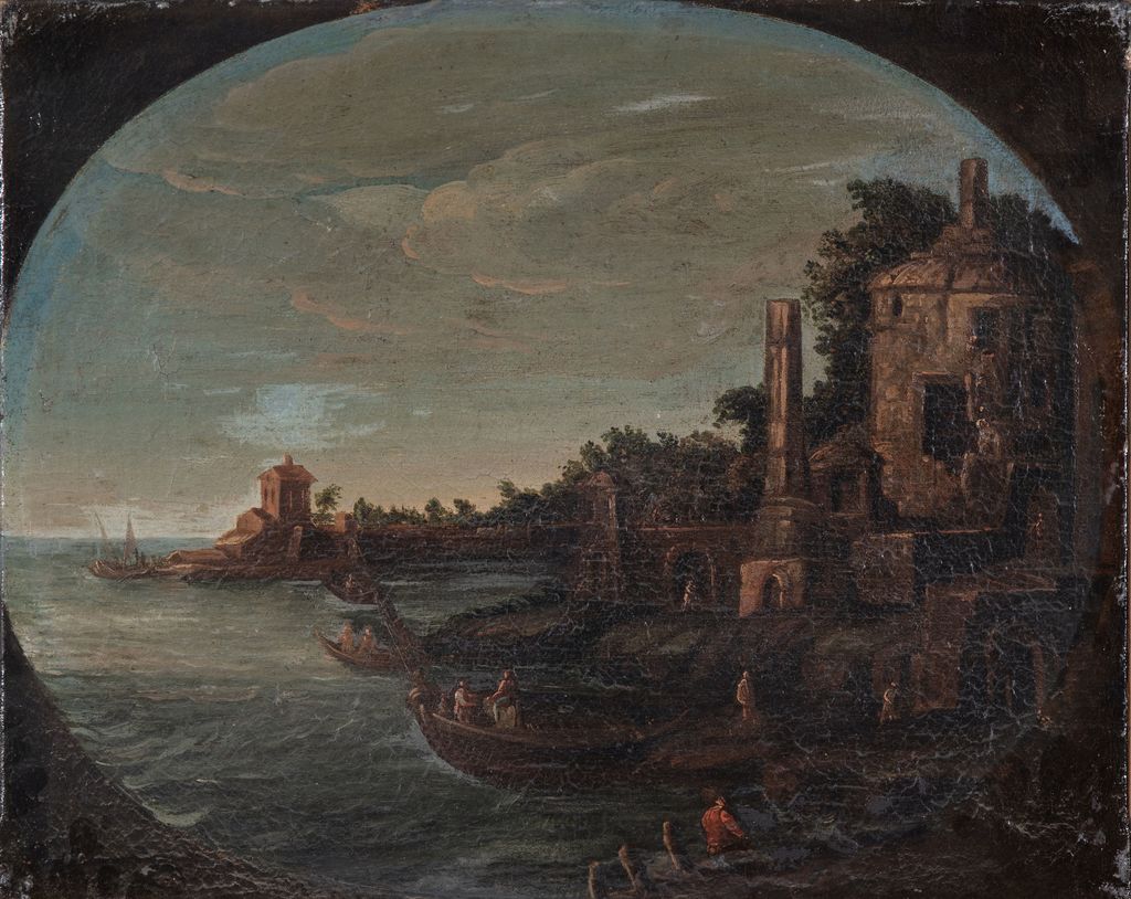 Paesaggio marino prima del restauro