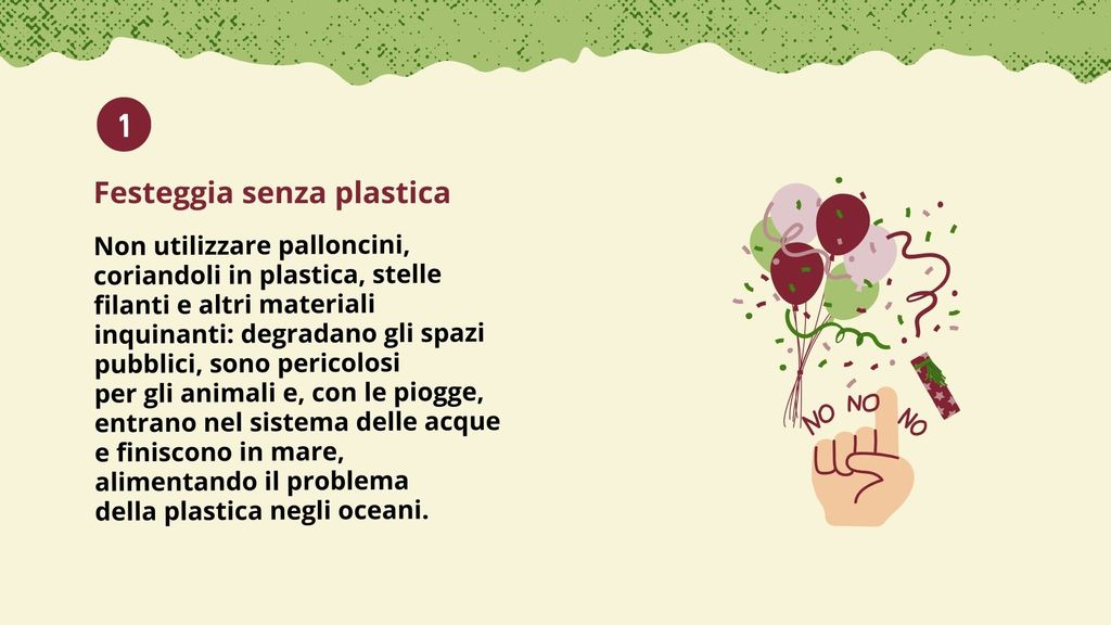 Festeggia senza plastica