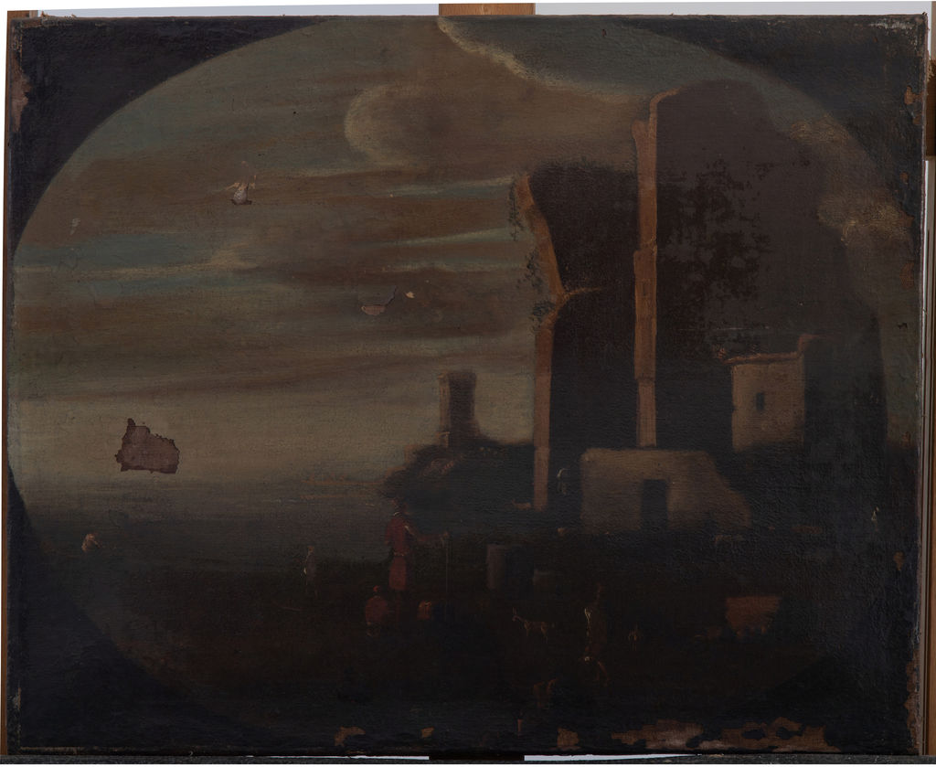 Paesaggio marino prima del restauro