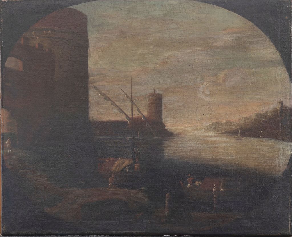 Paesaggio marino prima del restauro