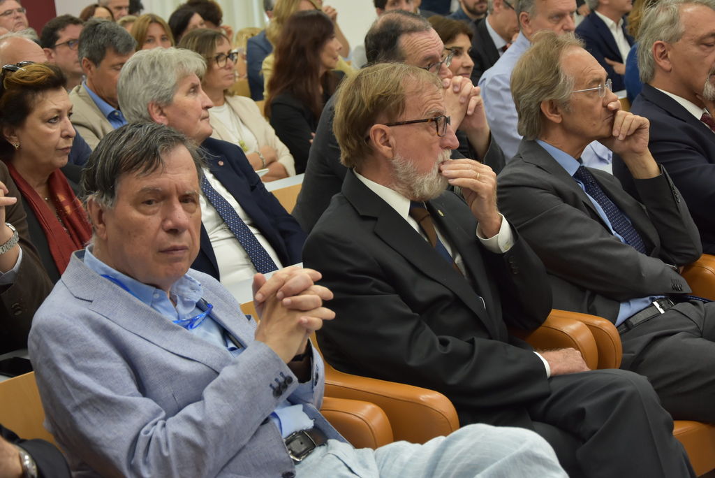 Giorgio Parisi, Roberto Antonelli e Giuseppe Ciccarone alla cerimonia