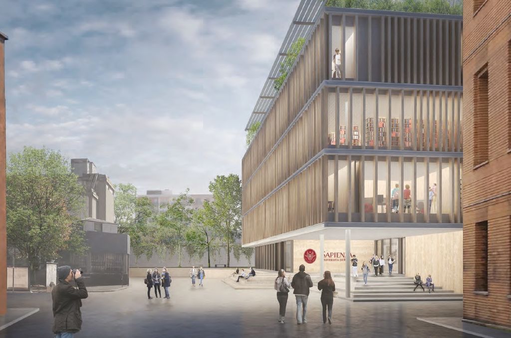 Rendering della nuova biblioteca