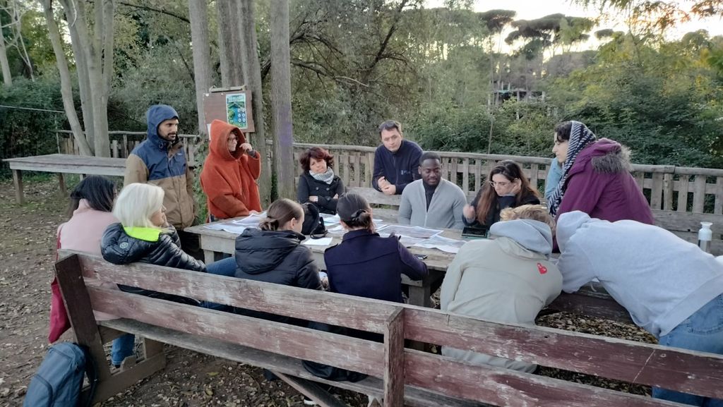I partecipanti al workshop al Lago Bullicante Ex-Snia