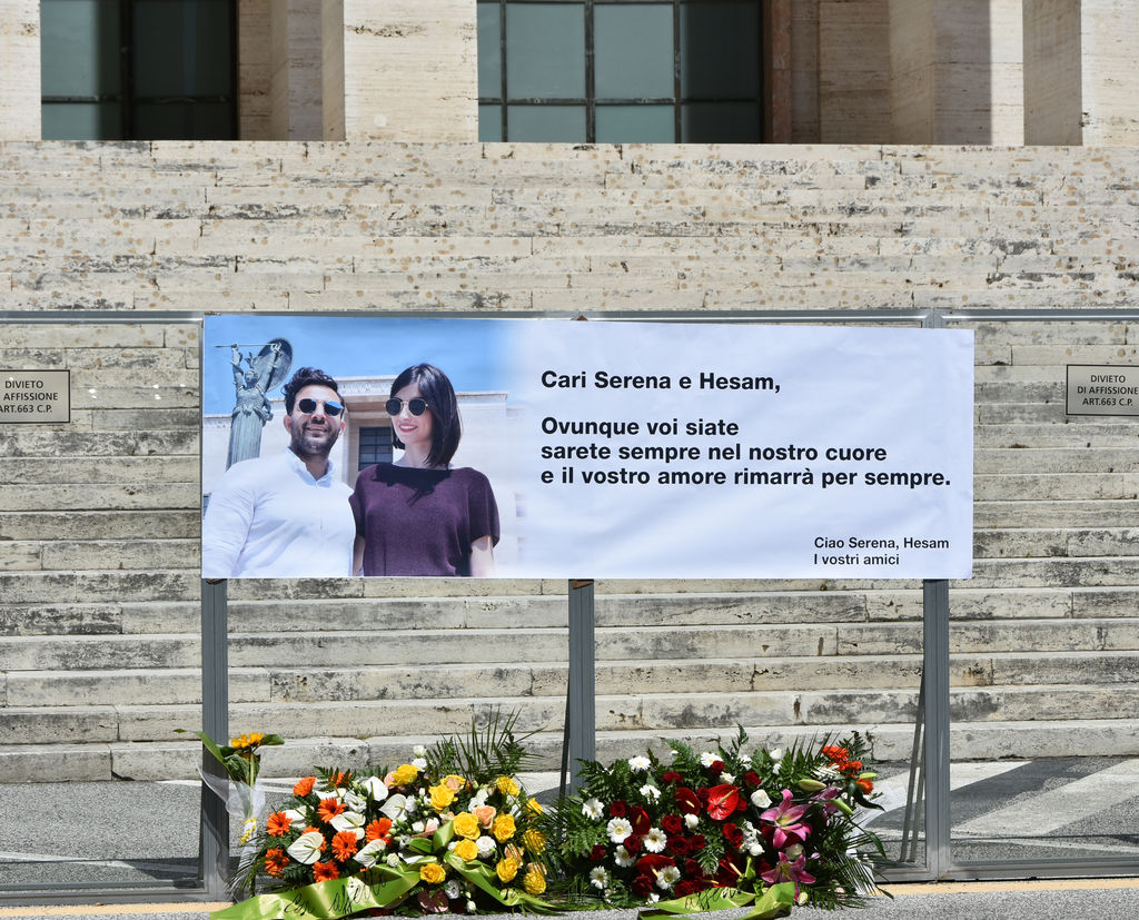 Striscione con fiori