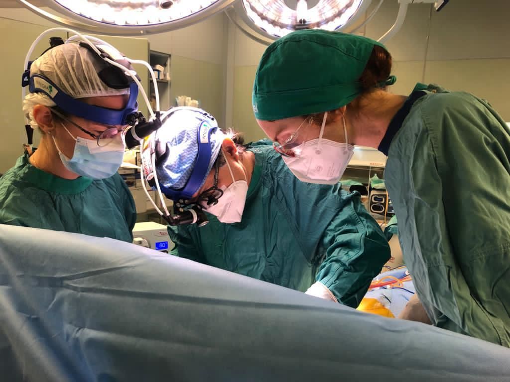 Il team in sala operatoria