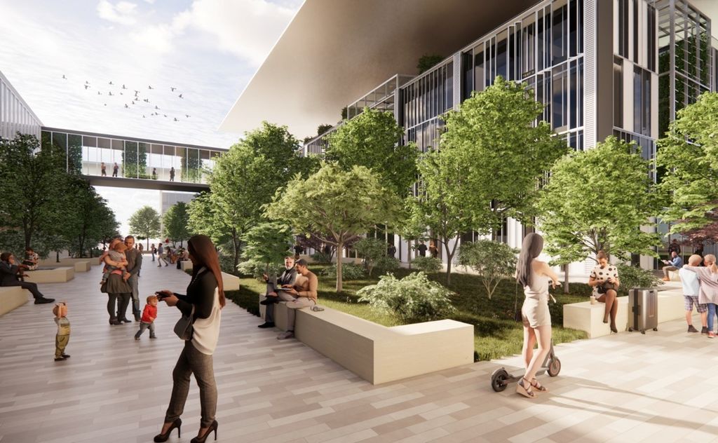 Rendering della nuova sede di Rome Technopole