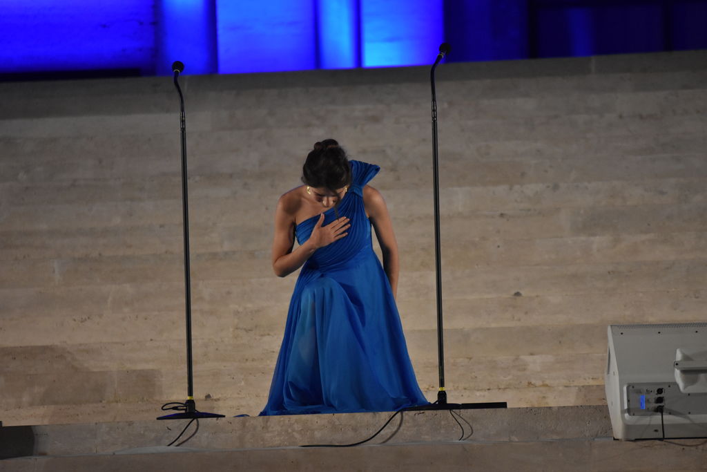 La cantante lirica Sofia Barbashova nel ruolo di Tosca