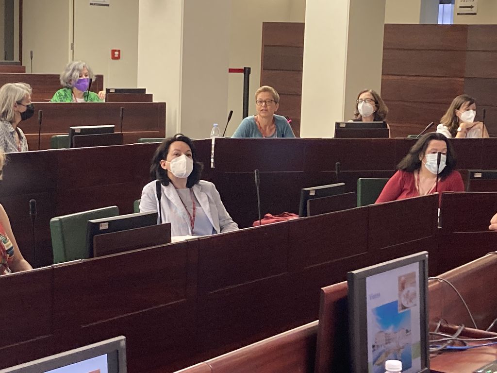Aula degli organi collegiali con i bibliotecari