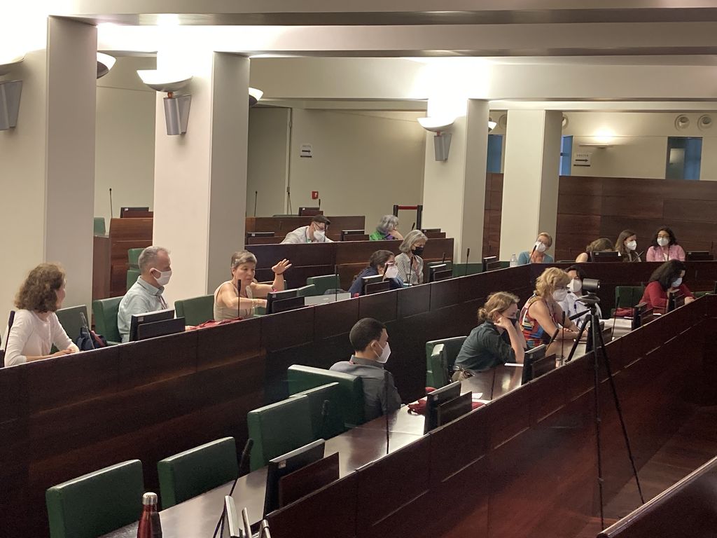 Aula degli Organi collegiali con i bibliotecari