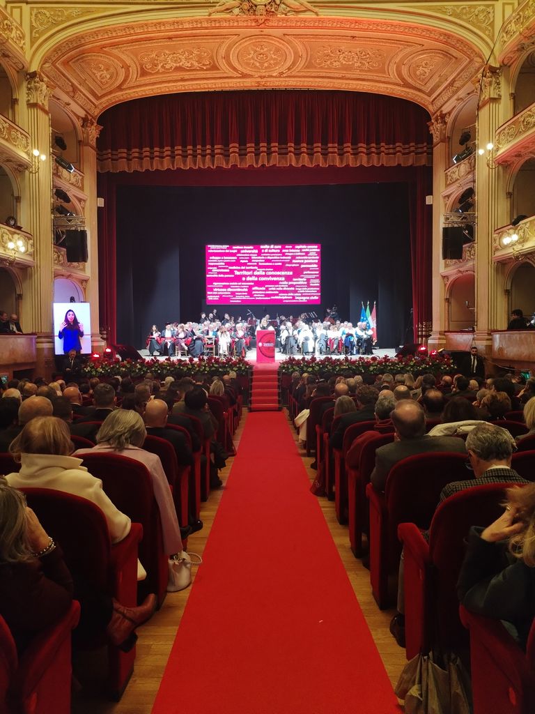 Il Teatro Vespasiano durante la cerimonia di inaugurazione