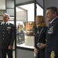 Rappresentanti dei corpi militari insieme alla soprintendente