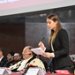 Foto di Natasha Rinaldi studentessa in rappresentanza degli studenti (foto di Stefania Sepulcri) 