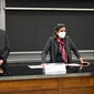 il preside della Facoltà di Scienze Riccardo Faccini, la rettrice Antonella Polimeni e la direttrice generale Simonetta Ranalli