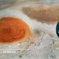 Le dimensioni della Grande macchia rossa a confronto con la Terra. La profondità determinata dalle misure di gravità è di soli 300 km. Credits: NASA/JPL-Caltech/SwRI/MSSS/Gerald Eichstädt /Seán Doran