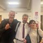 Martino Luigi Di Salvo e Roberto Contestabile con Silvia Chichiarelli, coordinatrice del corso