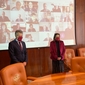 Il prorettore Livio de Santoli e la rettrice Antonella Polimeni alla prima seduta di lavoro del Comitato tecnico-scientifico per la sostenibilità
