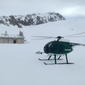 l'elicottero dei Carabinieri che supporta la missione di ricerca sul Gran Sasso innevato
