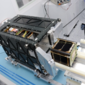 satellite WildTrackCube-SIMBA durante l’integrazione nel deployer di lancio. (Credit GK Launch Services/Aerospace Capital)