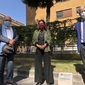 Rettrice, Paolo Siani e Geppino Fiorenza vicino alla pietra d'inciampo - foto di Valentina Alvaro